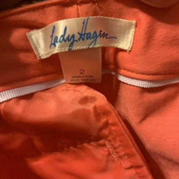 Lady Hagen Size 2 Costal Coral Ankle Pants **NEW** - Picture 7 of 8